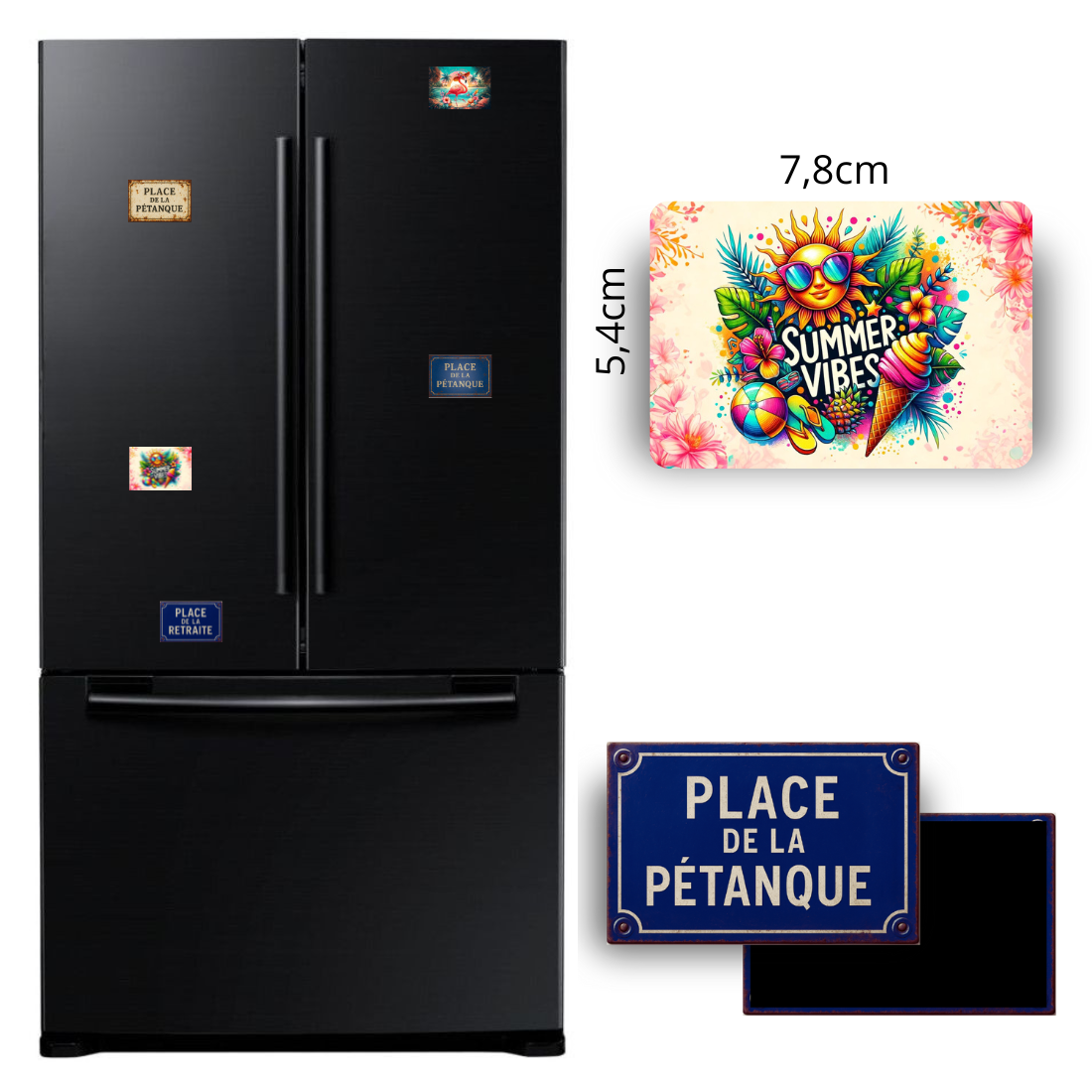 M028 Magnet La retraite l'apéro et la pétanque toute l'année