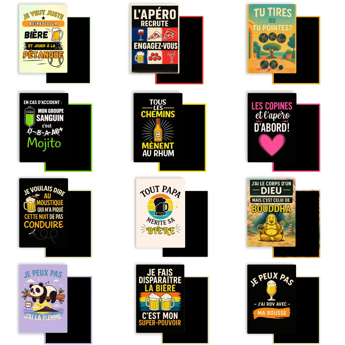 M017 Magnet 40 ans que j'n bois de toutes les couleurs