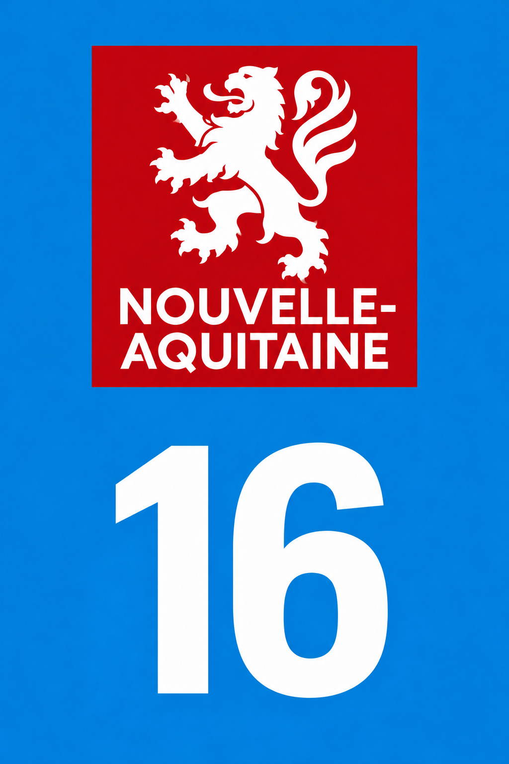 M3416 Magnet plaque immatriculation département Charente (16)