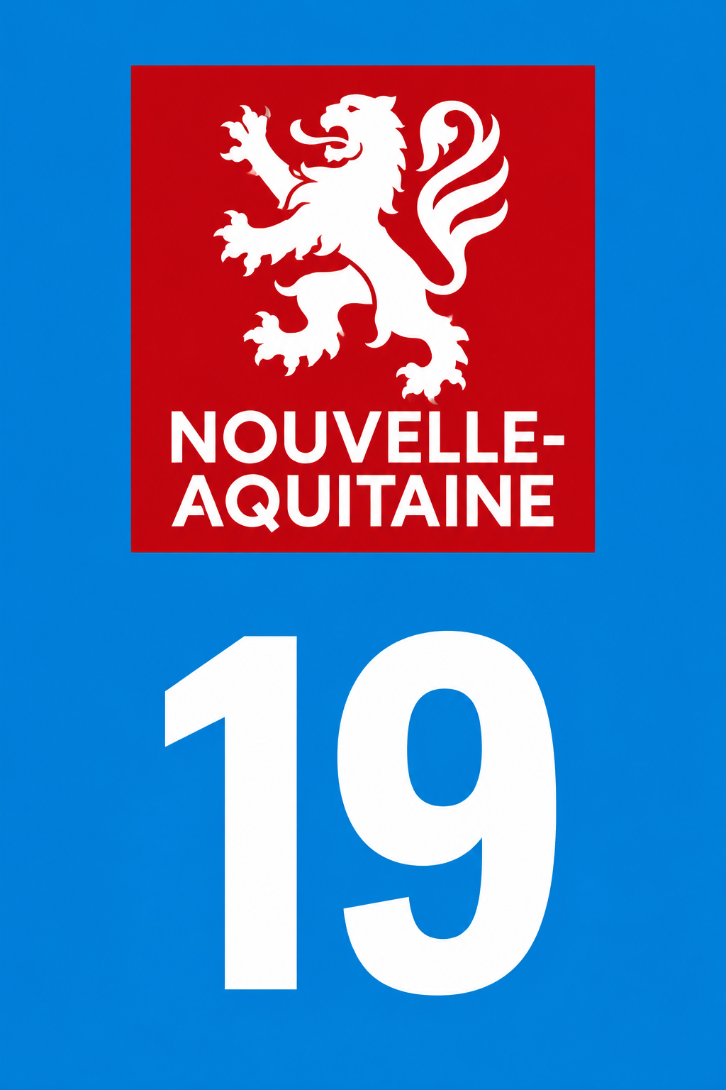 M3419 Magnet plaque immatriculation département Corrèze (19)