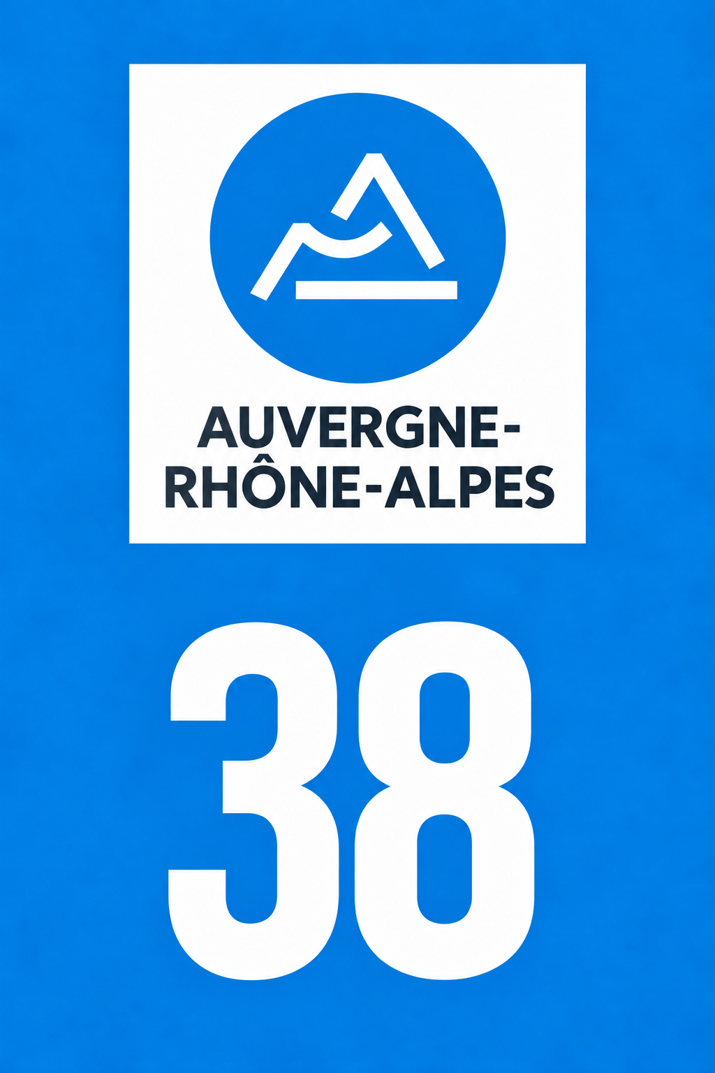 M3438 Magnet plaque immatriculation département Isère (38)