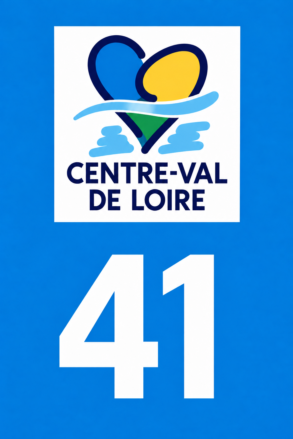 M3441 Magnet plaque immatriculation département Loir-et-Cher (41)
