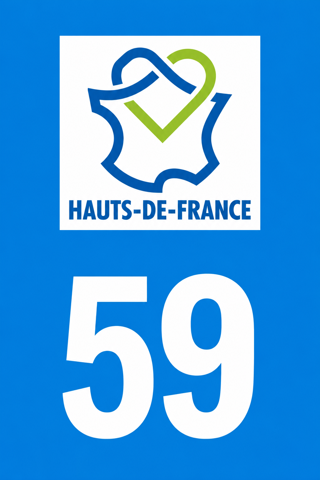 M3459 Magnet plaque immatriculation département Nord (59)