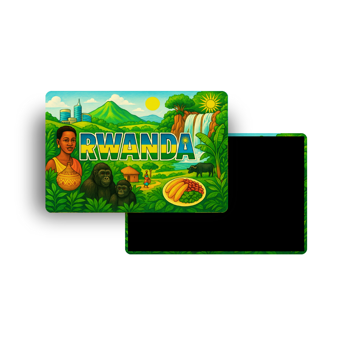 M632 Magnet Touristique Pays du Monde - Rwanda