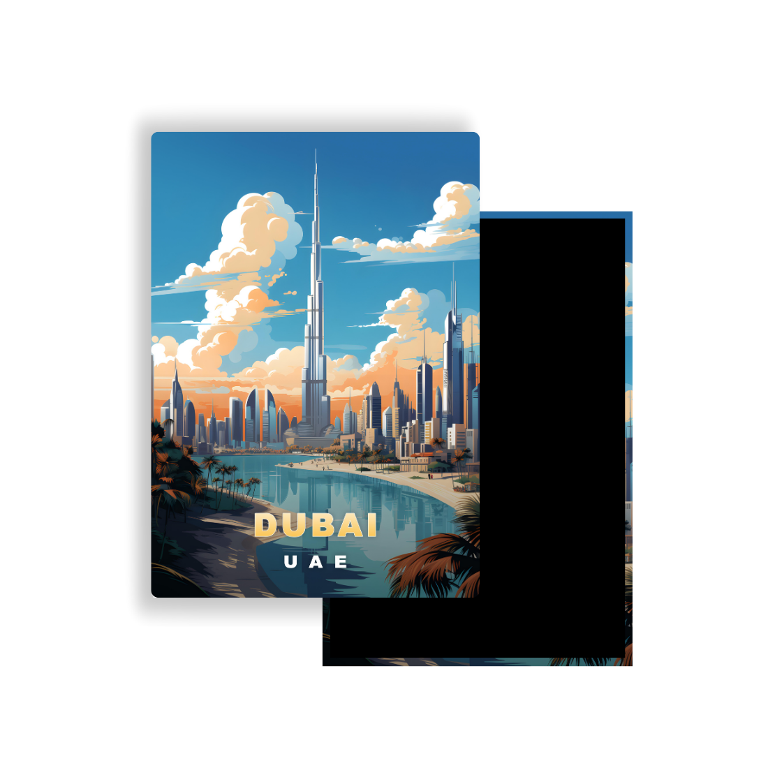 M701A Magnet Affiche de voyage du monde Dubaï Émirats arabes unis