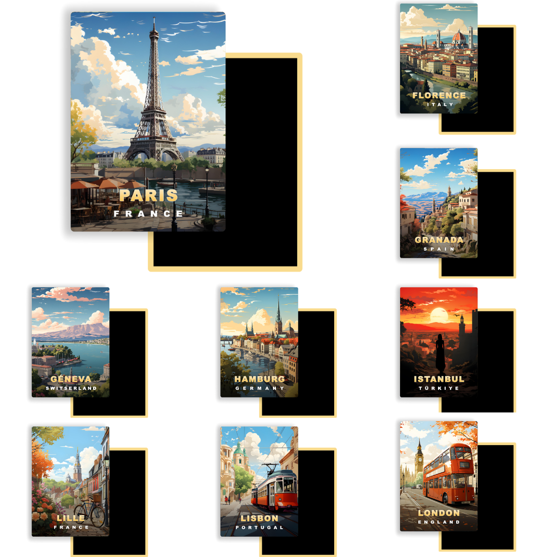 M775 Magnet Affiche de Voyage Europe - Varsovie Pologne