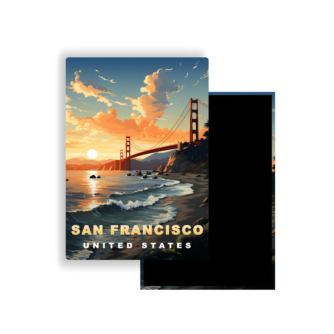 M702P Magnet Affiche de voyage du monde San Francisco États-Unis