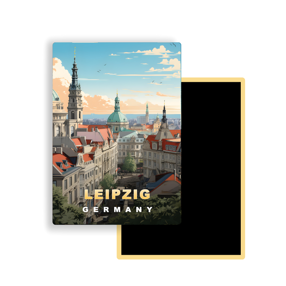 M733 Magnets Affiches de Voyage Europe - Leipzig Allemagne