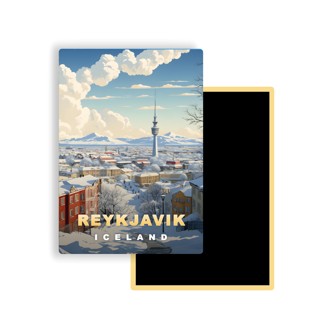M752 Magnets Affiches de Voyage Europe - Reykjavik Islande