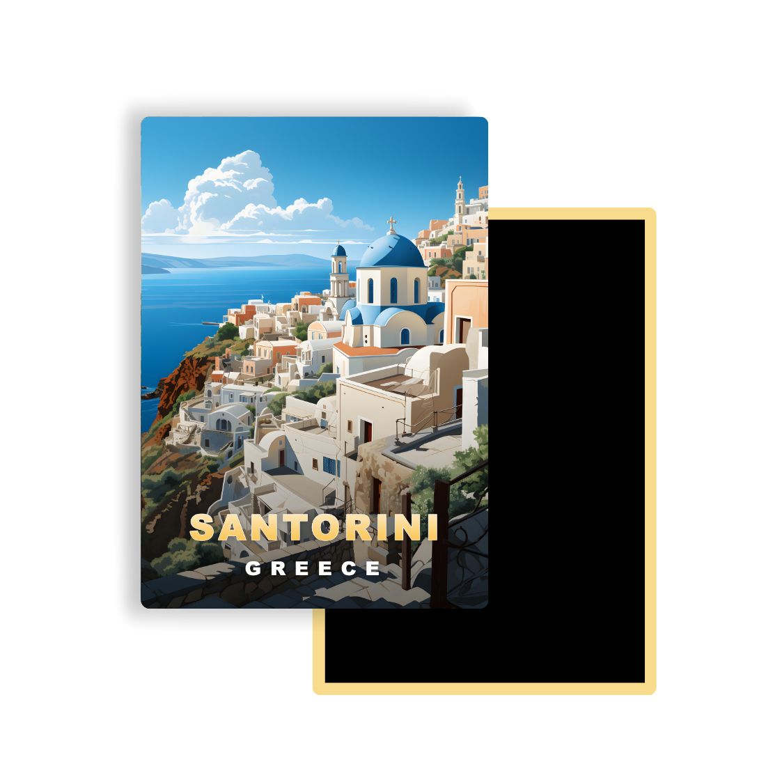 M759 Magnets Affiches de Voyage Europe - Santorin Grèce