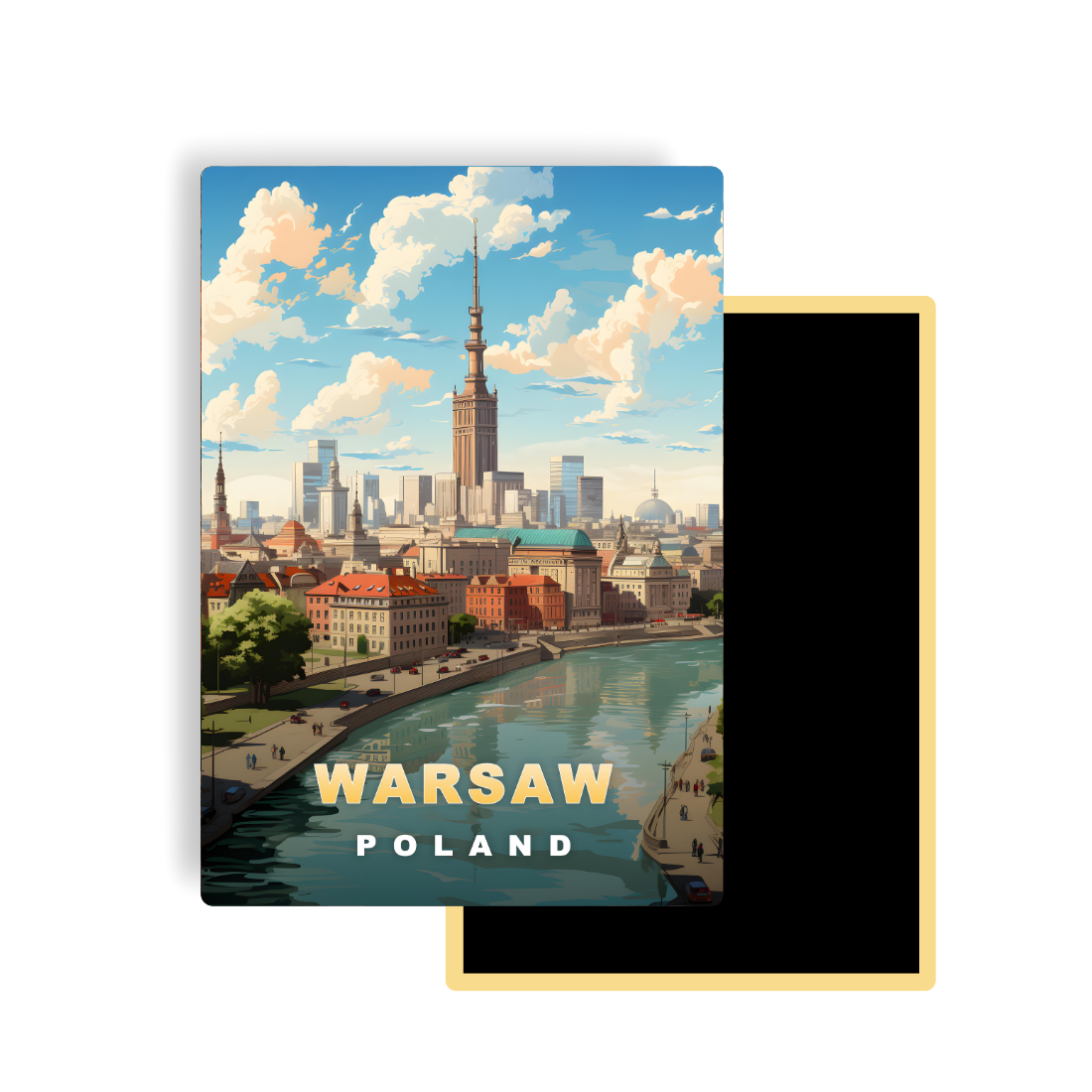M775 Magnet Affiche de Voyage Europe - Varsovie Pologne