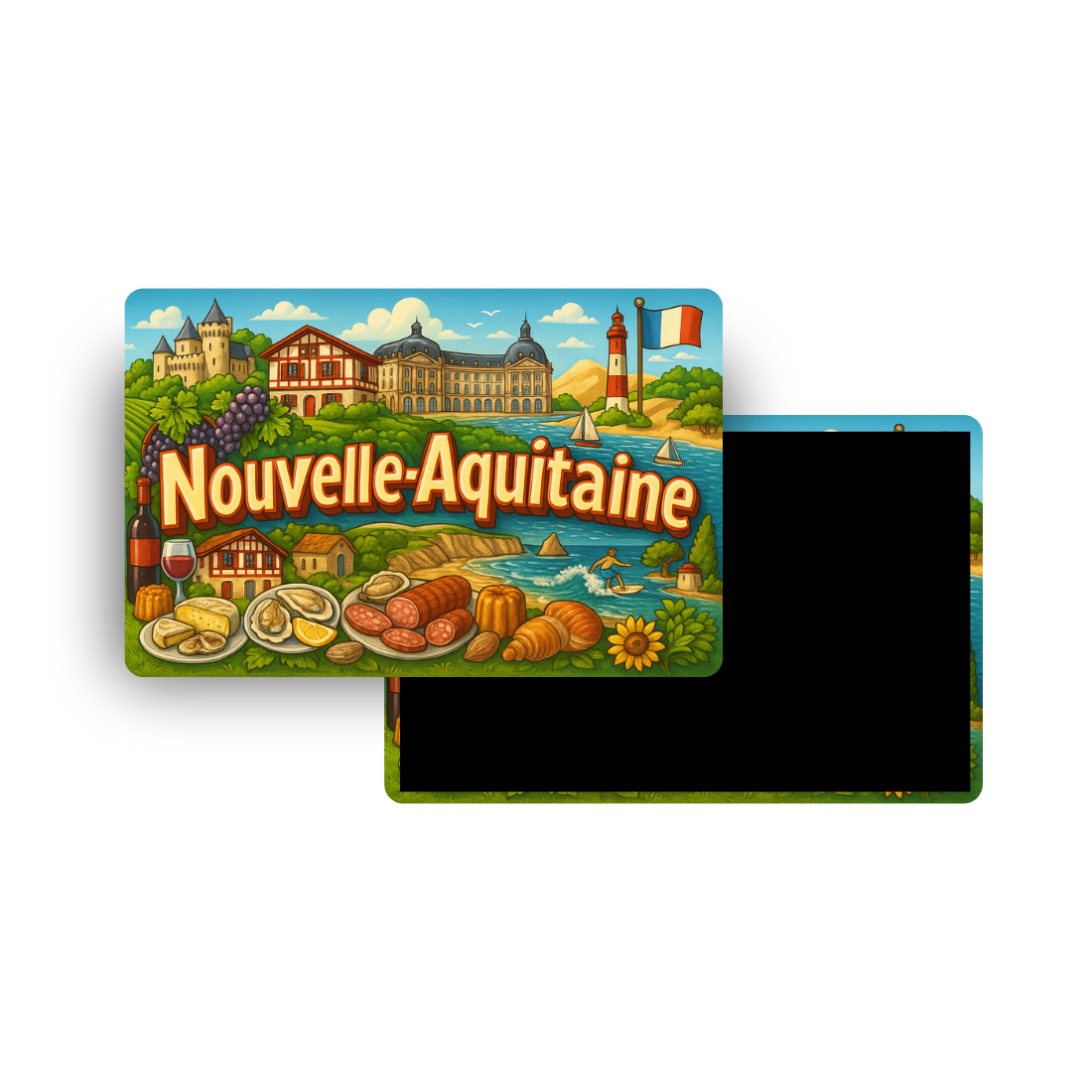 M809 Magnet Touristique Région de France - Nouvelle-Aquitaine