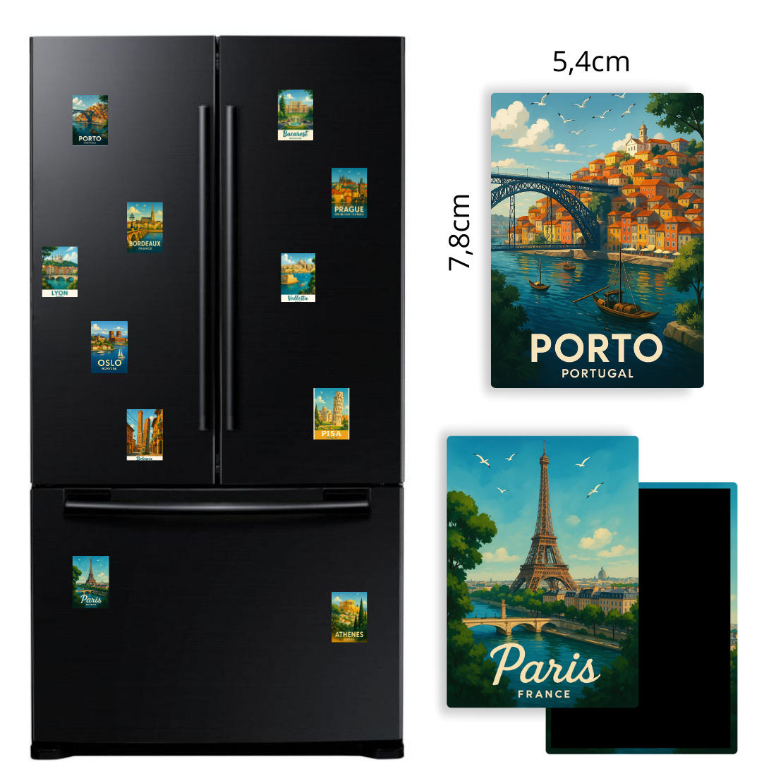 M545 Magnets Affiches de Voyage Villes de France - Lille