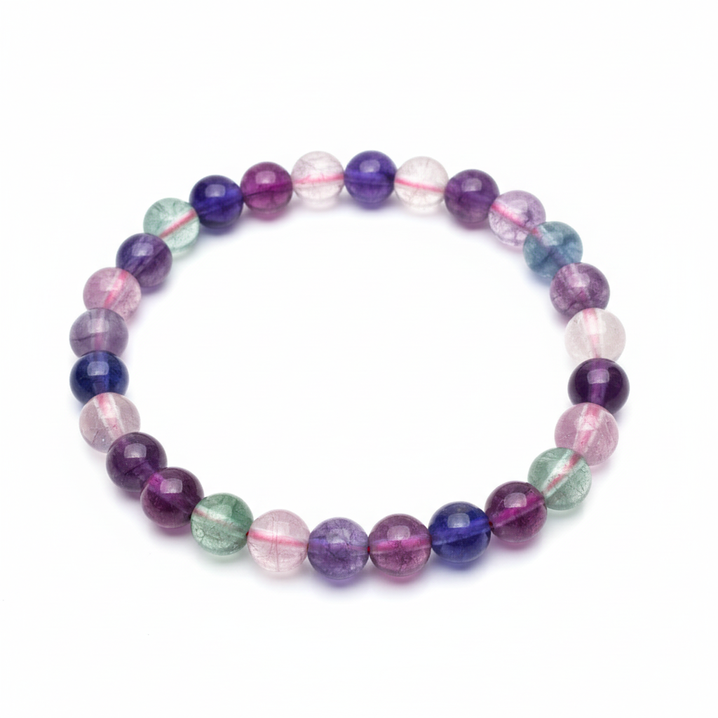 Bracelet Fluorite Rainbow 6 mm