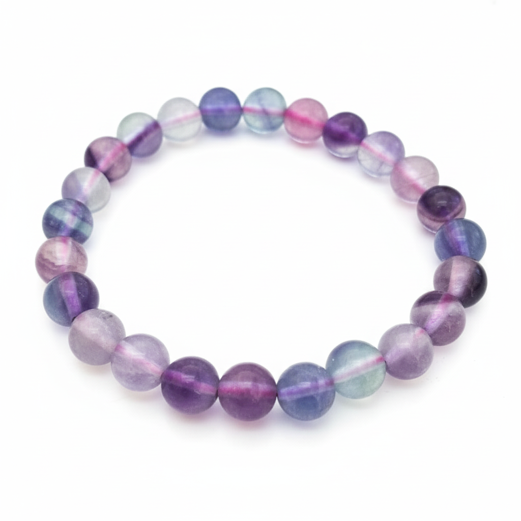 Bracelet Fluorite Rainbow 8 mm