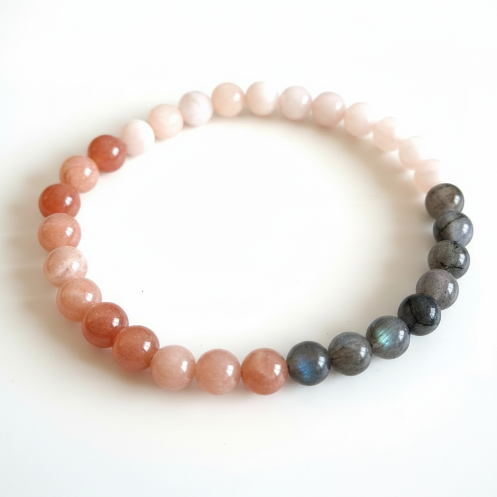 Bracelet Pierre de Lune 6 mm 3 couleurs