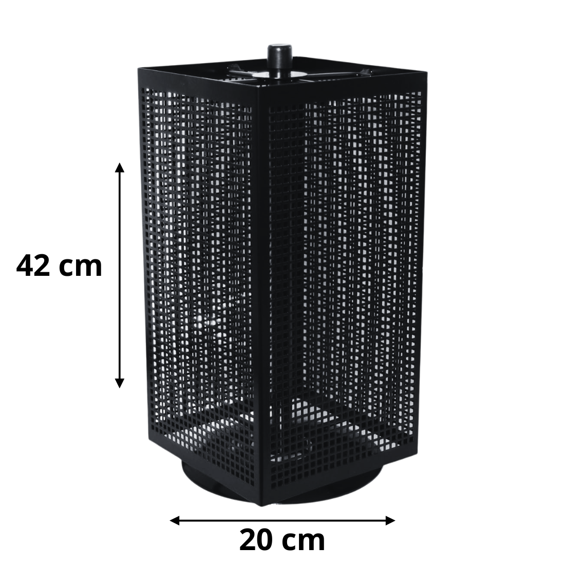 Présentoir à Magnets pivotant pour comptoir - Quatre Volets - Noir – Hauteur 42 cm
