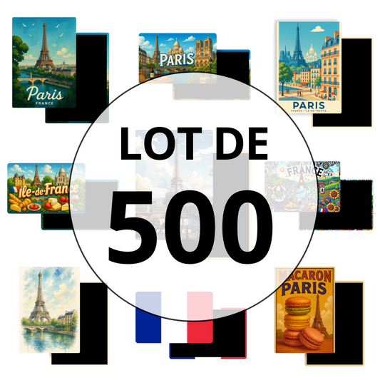 Pack de 500 Magnets touristiques personnalisés – Votre ville ou village (Réservé Pro)