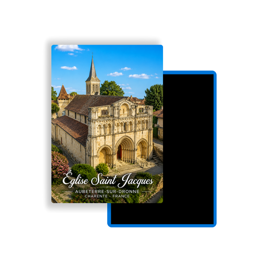 M1008 Magnet Touristique Aubeterre sur Dronne - Eglise Saint Jacques