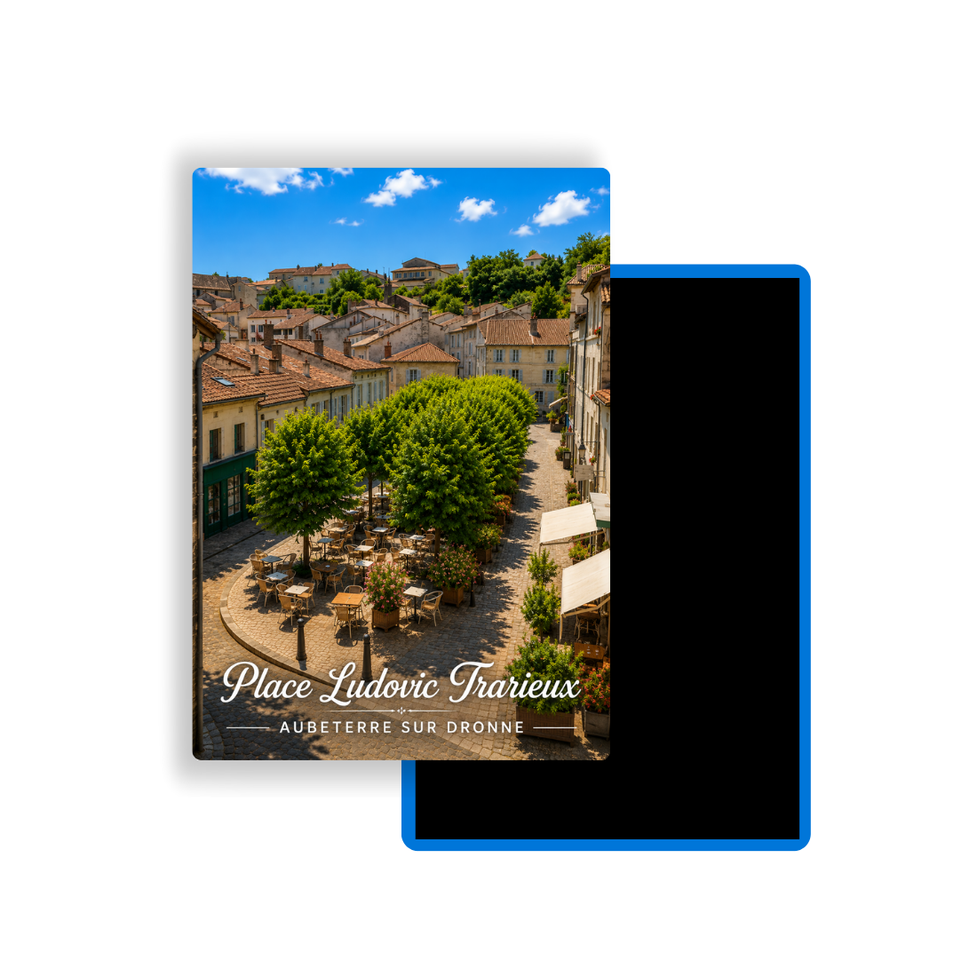 M1009 Magnet Touristique Aubeterre sur Dronne - Place Ludovic Trarieux