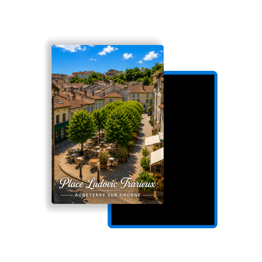 M1009 Magnet Touristique Aubeterre sur Dronne - Place Ludovic Trarieux