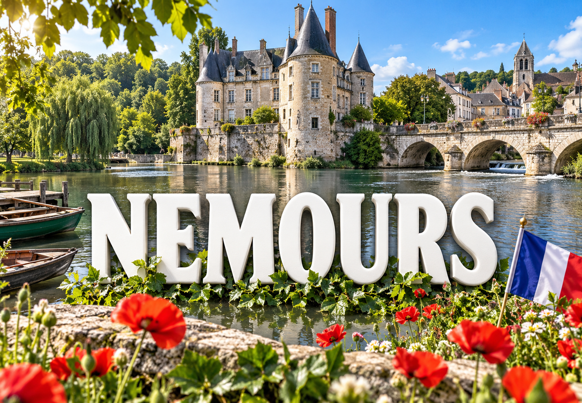 M2415 Magnet ville de France Nemours