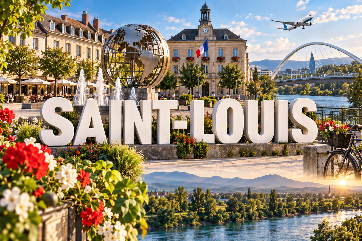 M2493 Magnet ville de France Saint-Louis