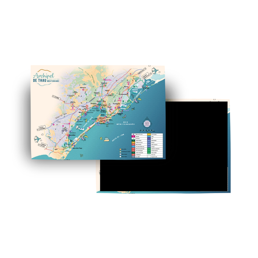 M252 Magnet Touristique Sud de France - Balaruc les bains Carte