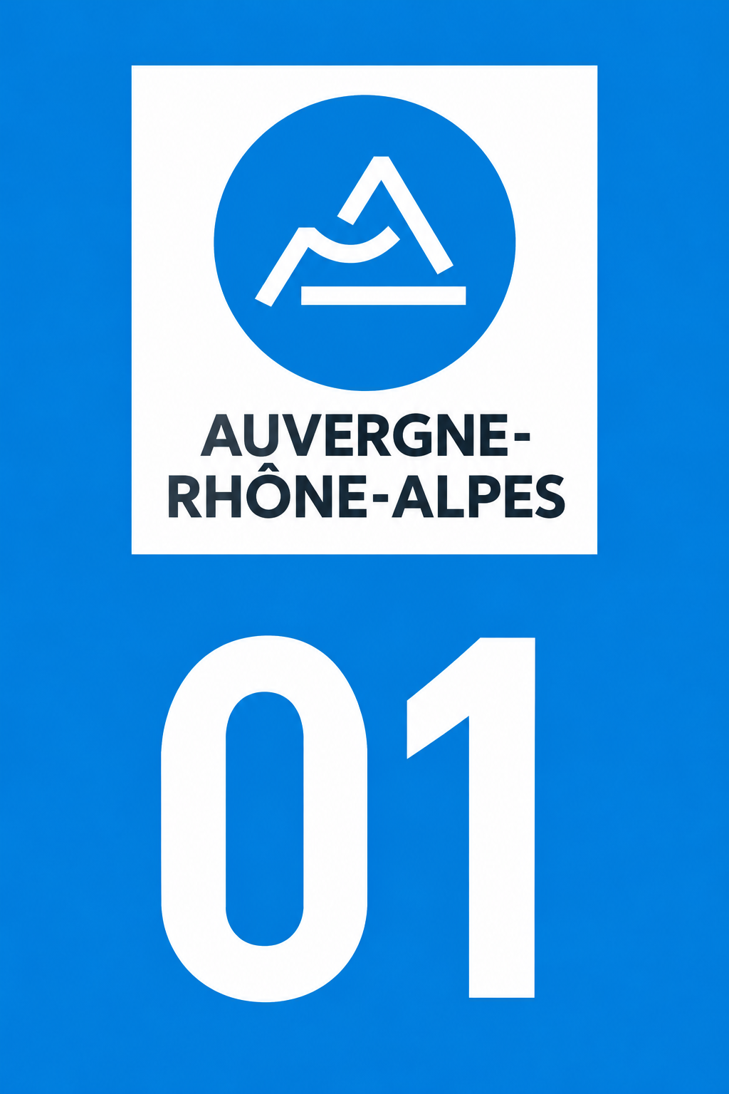M3401 Magnet plaque immatriculation département Ain (01)