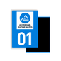 M3401 Magnet plaque immatriculation département Ain (01)