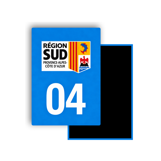 M3404 Magnet plaque immatriculation département Alpes-de-Haute-Provence (04)