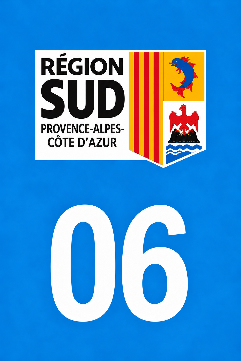 M3406 Magnet plaque immatriculation département Alpes-Maritimes (06)