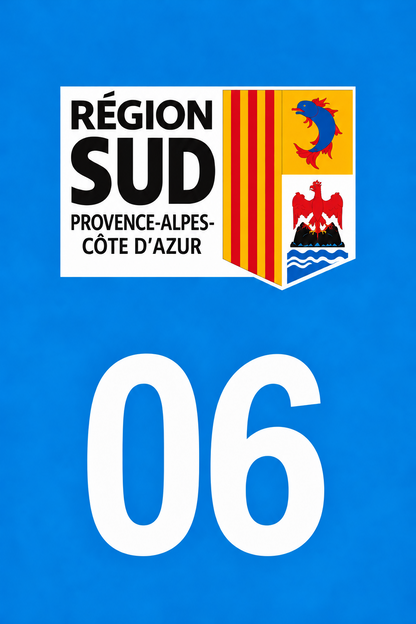 M3406 Magnet plaque immatriculation département Alpes-Maritimes (06)