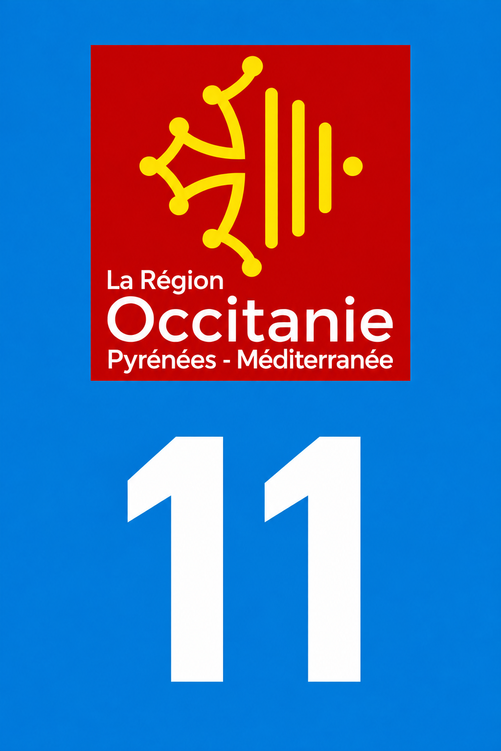 M3411 Magnet plaque immatriculation département Aude (11)