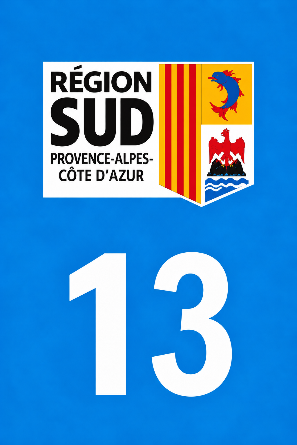 M3413 Magnet plaque immatriculation département Bouches-du-Rhône (13)