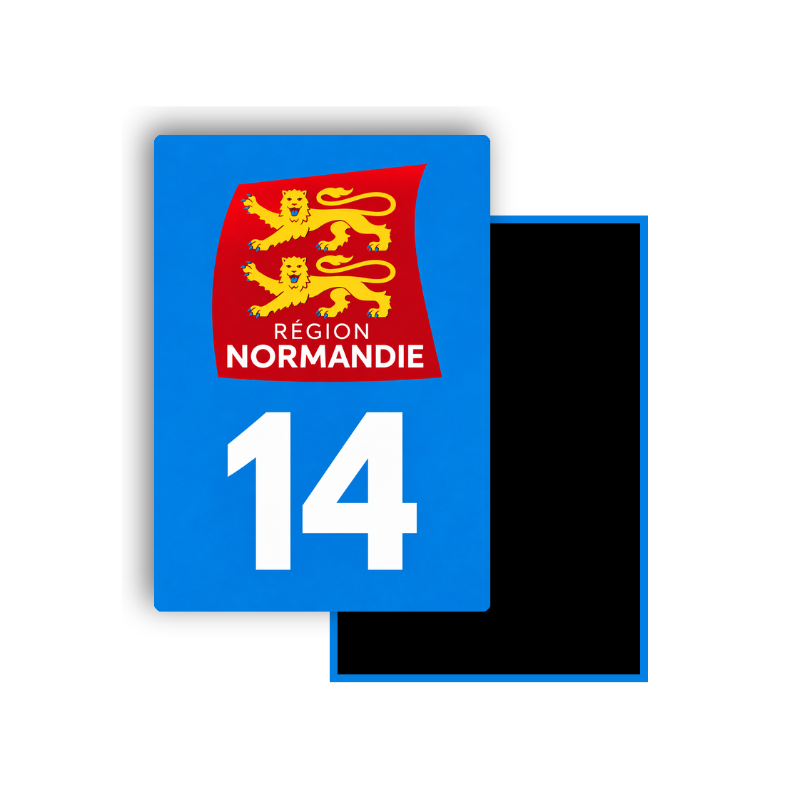 M3414 Magnet plaque immatriculation département Calvados (14)