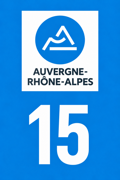 M3415 Magnet plaque immatriculation département Cantal (15)