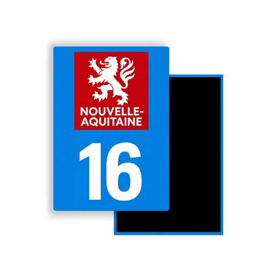 M3416 Magnet plaque immatriculation département Charente (16)