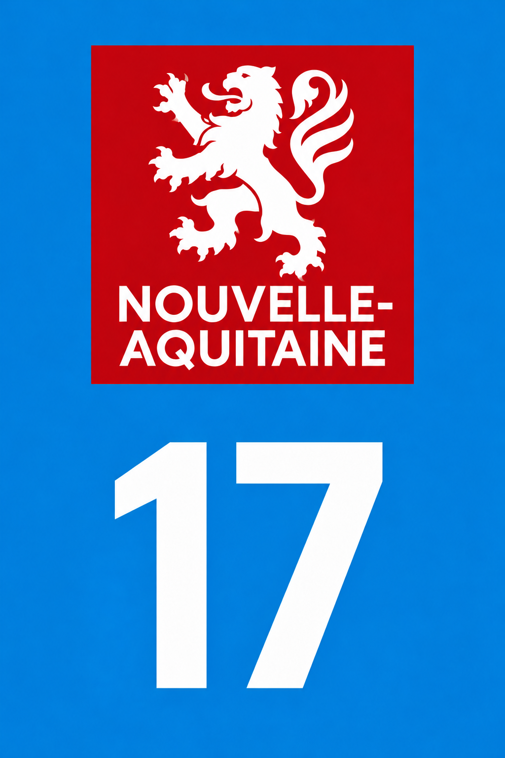 M3417 Magnet plaque immatriculation département Charente-Maritime (17)