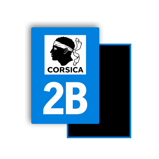 M3420 Magnet plaque immatriculation département Haute-Corse (2B)