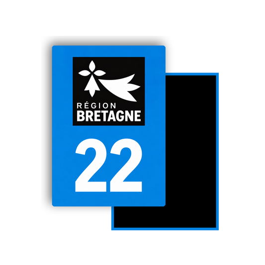 M3422 Magnet plaque immatriculation département Côtes-d'Armor (22)