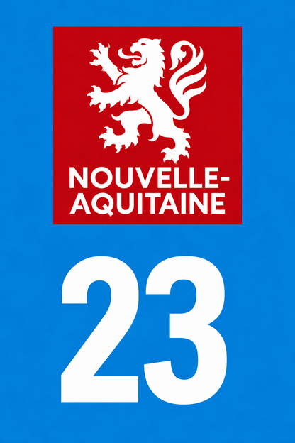 M3423 Magnet plaque immatriculation département Creuse (23)