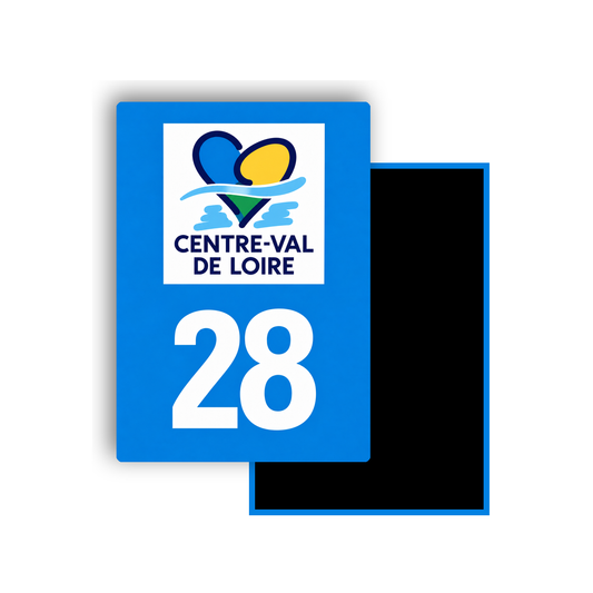 M3428 Magnet plaque immatriculation département Eure-et-Loir (28)