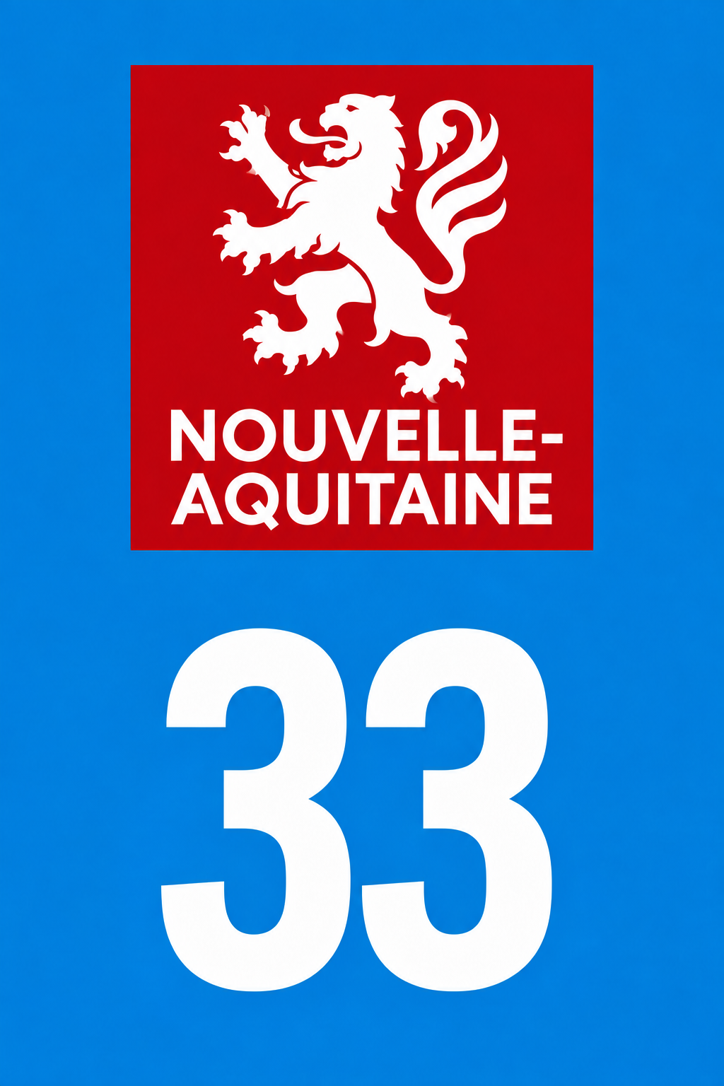 M3433 Magnet plaque immatriculation département Gironde (33)