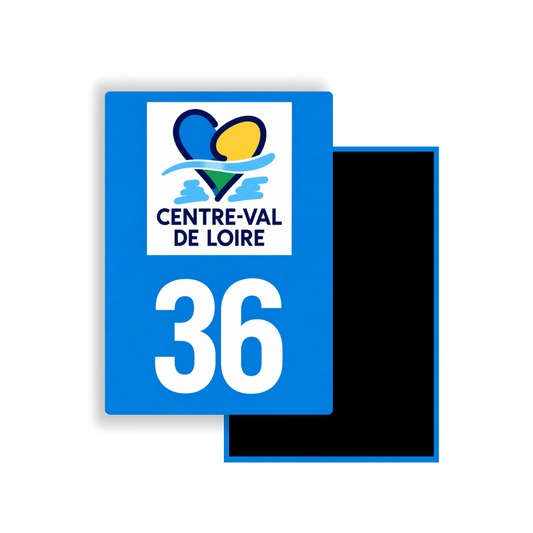 M3436 Magnet plaque immatriculation département Indre (36)