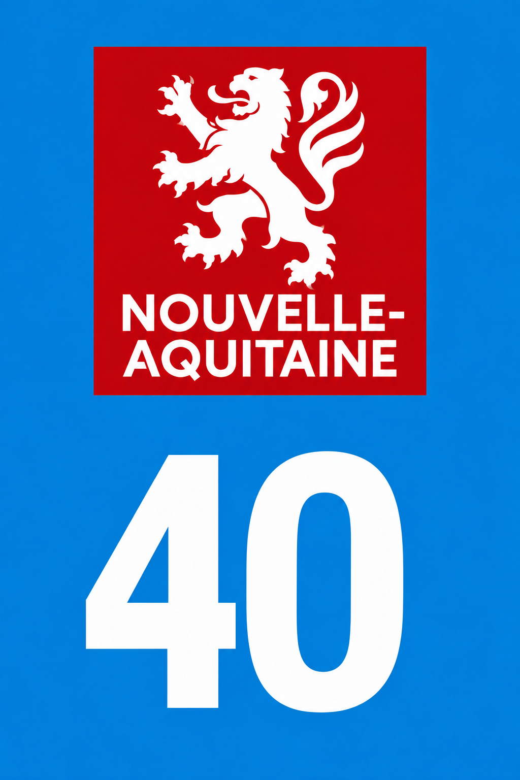 M3440 Magnet plaque immatriculation département Landes (40)