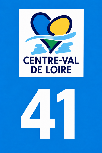 M3441 Magnet plaque immatriculation département Loir-et-Cher (41)