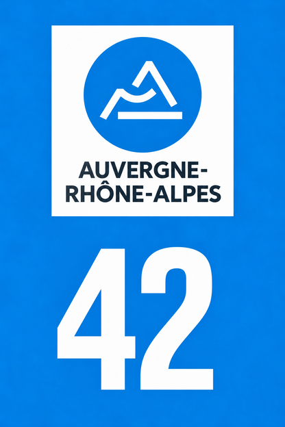 M3442 Magnet plaque immatriculation département Loire (42)