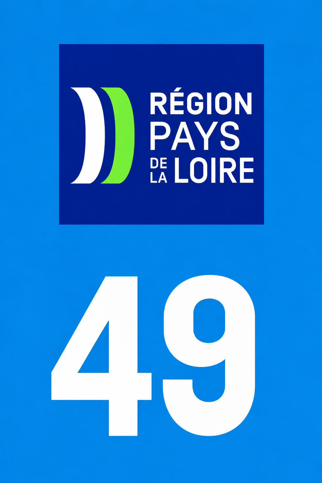 M3449 Magnet plaque immatriculation département Maine-et-Loire (49)