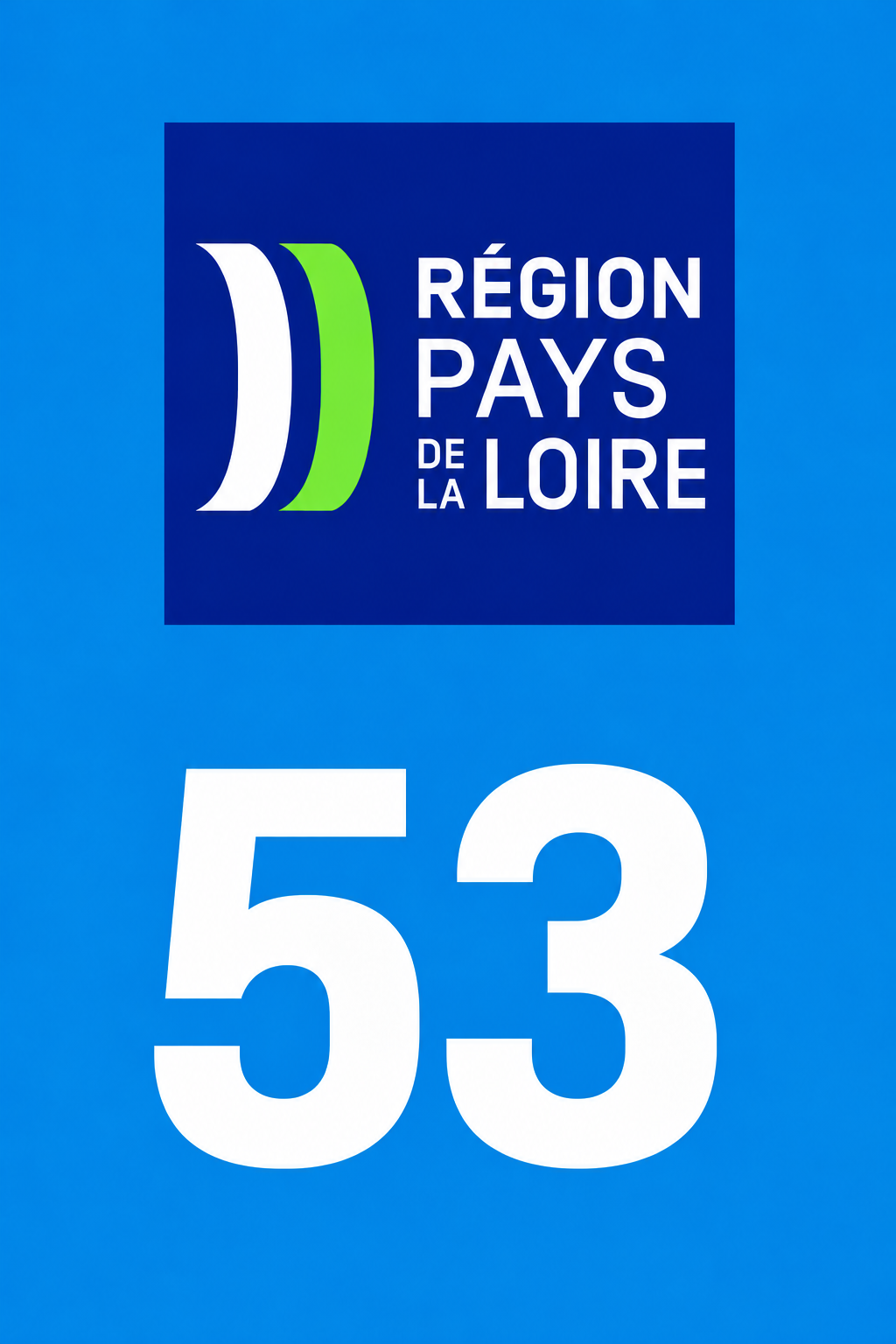 M3453 Magnet plaque immatriculation département Mayenne (53)